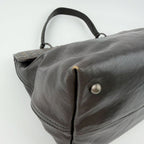 Bottega Veneta Intrecciato Flap Shoulder Bag Tote Leather Dark Brown Vintage — view 8