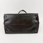 Bottega Veneta Intrecciato Flap Shoulder Bag Tote Leather Dark Brown Vintage — view 6