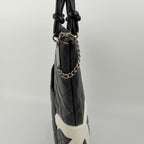Chanel Cambon Line Large Tote Leather Black White Vintage — view 5