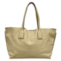 Loewe Tote Anagram Pattern Gray Beige Embossed Leather