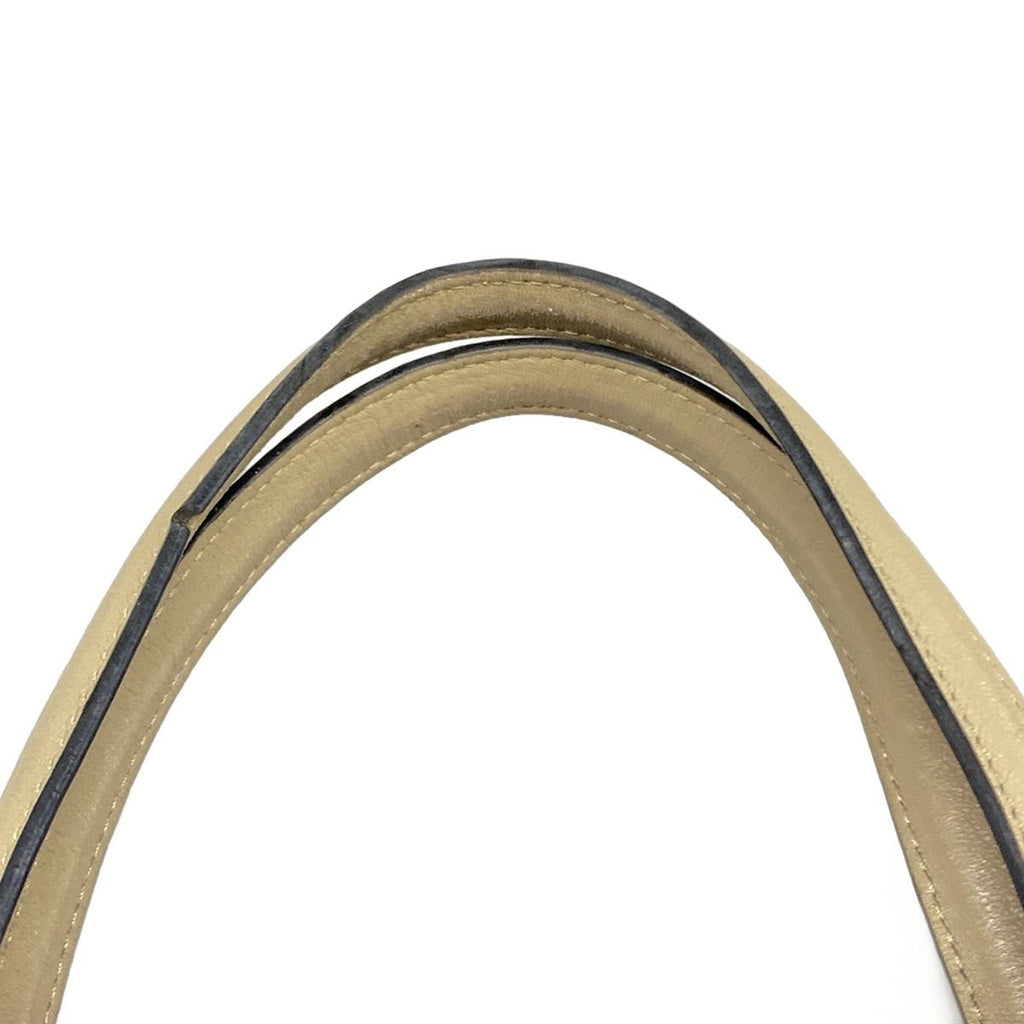Loewe Tote Anagram Pattern Gray Beige Embossed Leather — view 9