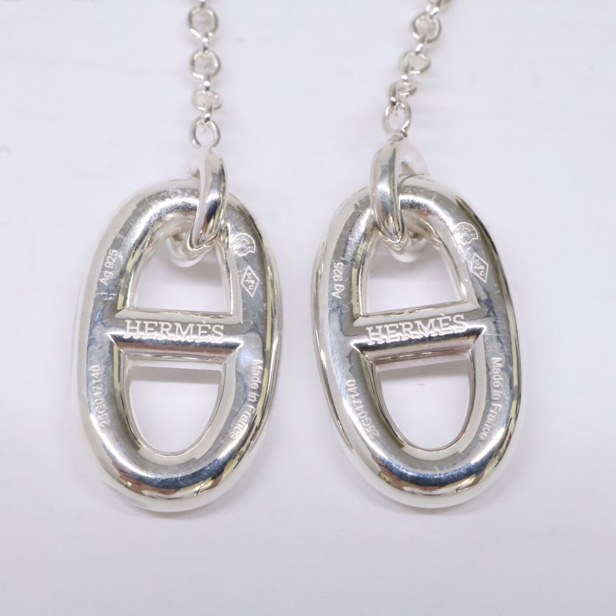Hermes Polished 925 Chaine D'ancre Farandole MM Chain Earring — view 7