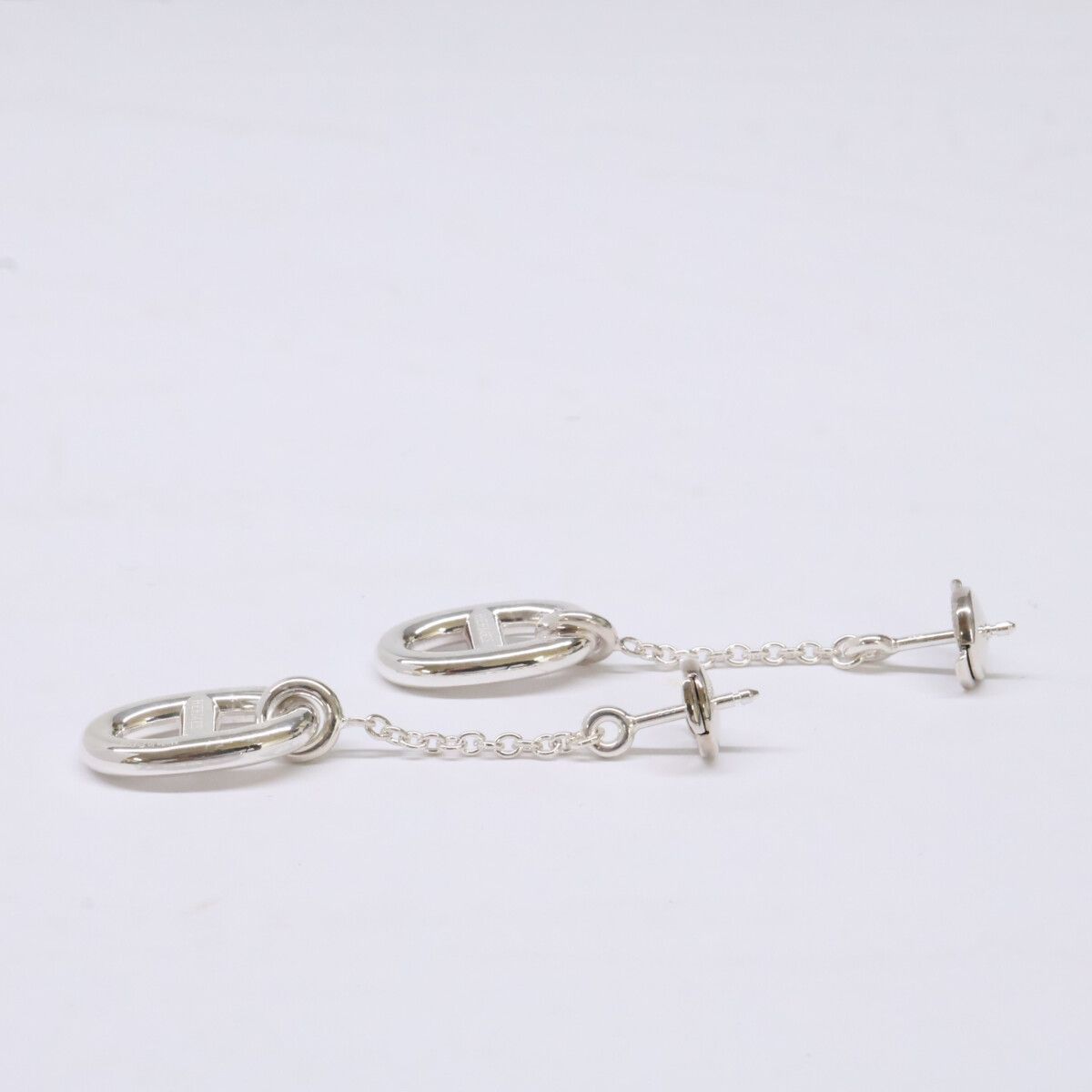 Hermes Polished 925 Chaine D'ancre Farandole MM Chain Earring — view 3