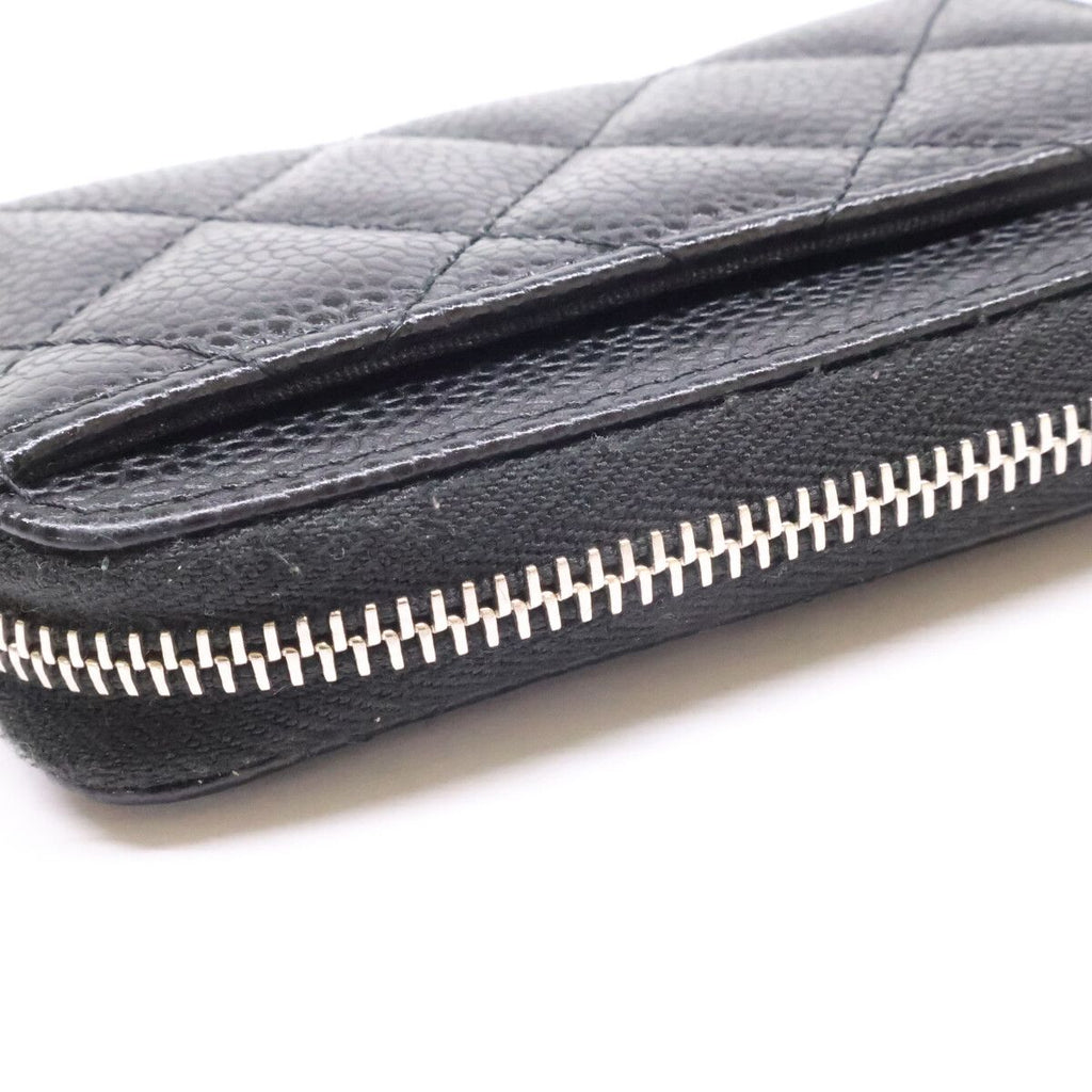 Chanel Caviar Leather Classic Zip Coin Purse — view 9