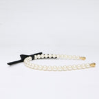 Chanel Like Pearl CC Logo Ribbon Headband — view 5