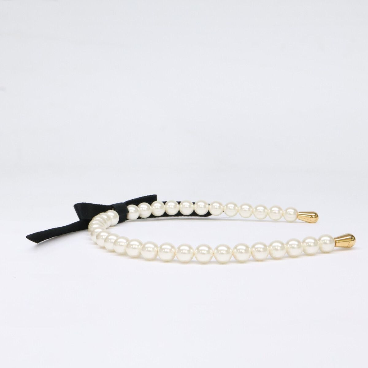 Chanel Like Pearl CC Logo Ribbon Headband — view 5