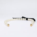 Chanel Like Pearl CC Logo Ribbon Headband — view 4