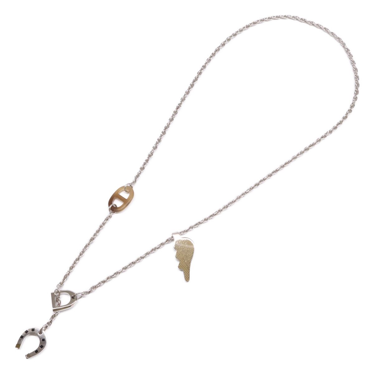 Hermes Bon Voyage Buffalo Horn Necklace