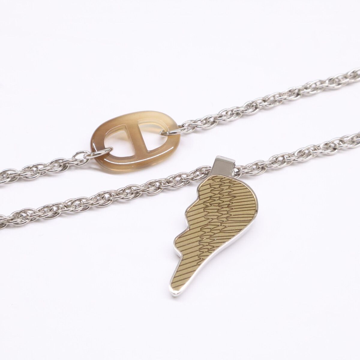 Hermes Bon Voyage Buffalo Horn Necklace — view 6