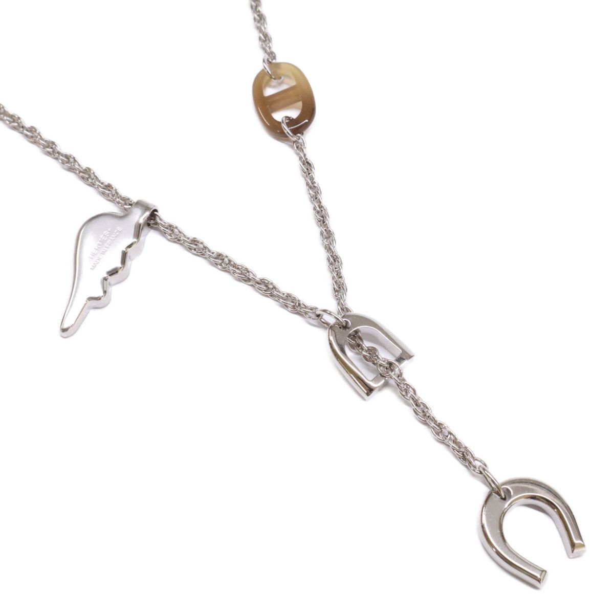 Hermes Bon Voyage Buffalo Horn Necklace — view 3