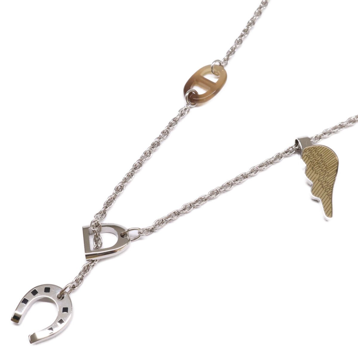 Hermes Bon Voyage Buffalo Horn Necklace — view 2