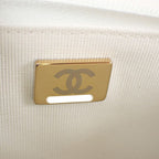 Chanel Classic Chain Wallet Shoulder Bag Caviar Leather White Gold — view 9
