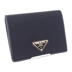 Prada Re-Nylon Tessuto Compact Wallet Bifold Saffiano Nylon Black SA — view 2