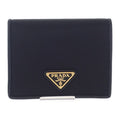Prada Re-Nylon Tessuto Compact Wallet Bifold Saffiano Nylon Black SA