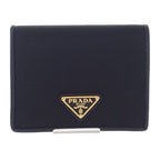 Prada Re-Nylon Tessuto Compact Wallet Bifold Saffiano Nylon Black SA