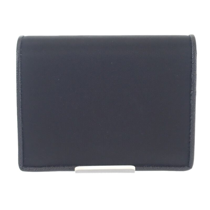 Prada Re-Nylon Tessuto Compact Wallet Bifold Saffiano Nylon Black SA — view 3