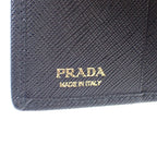 Prada Re-Nylon Tessuto Compact Wallet Bifold Saffiano Nylon Black SA — view 8