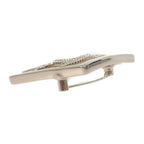 Chanel CC Square Brooch Metal Crystal Gold — view 4
