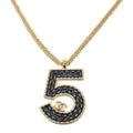 Chanel Long Necklace Metal Gold Blue