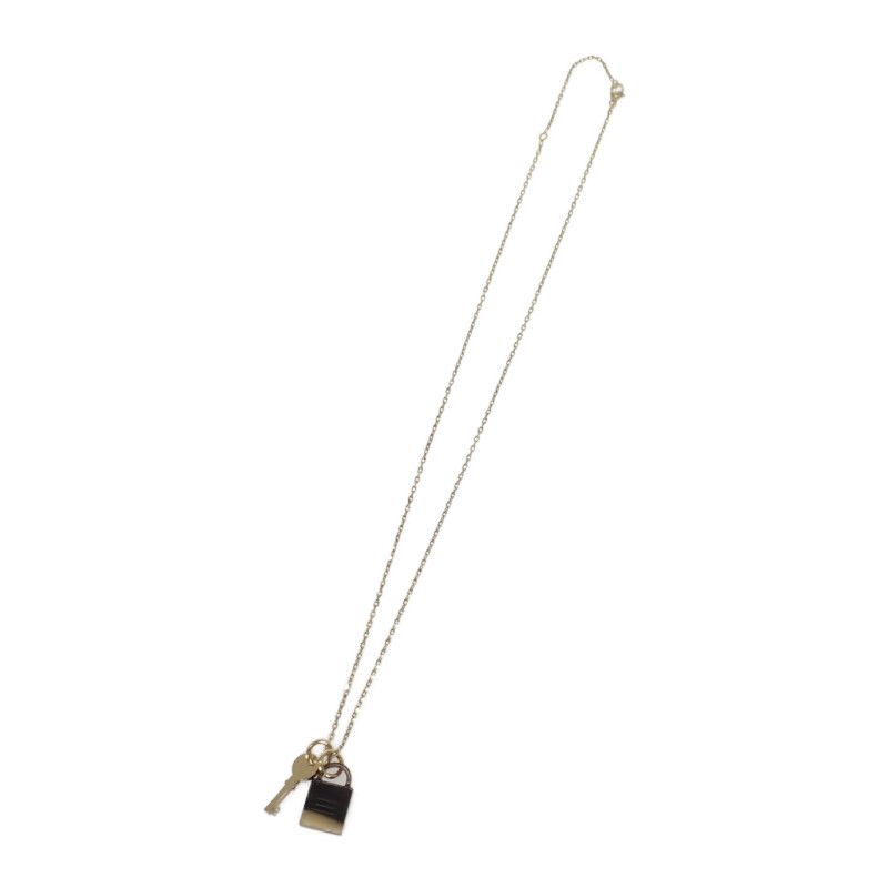 Hermes Amulet Padlock PM Necklace Metal Buffalo Horn Gold SA — view 2