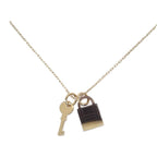 Hermes Amulet Padlock PM Necklace Metal Buffalo Horn Gold SA