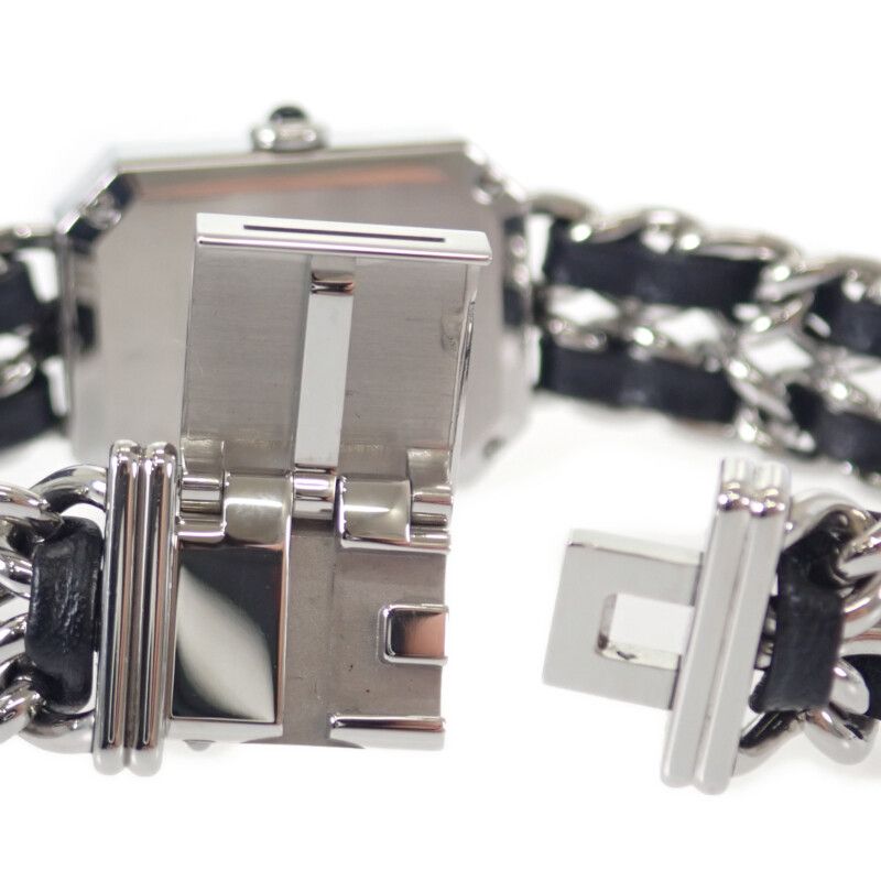 Chanel Premier Iconic Chain L Watch Stainless Steel Leather Quartz Black Dial — view 7