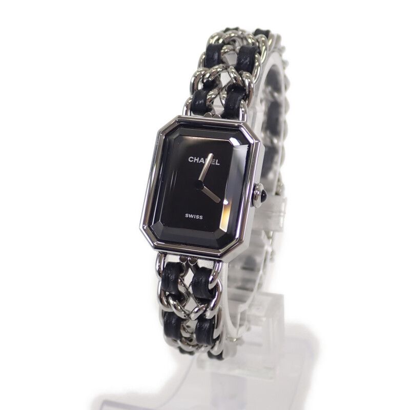 Chanel Premier Iconic Chain L Watch Stainless Steel Leather Quartz Black Dial — view 2