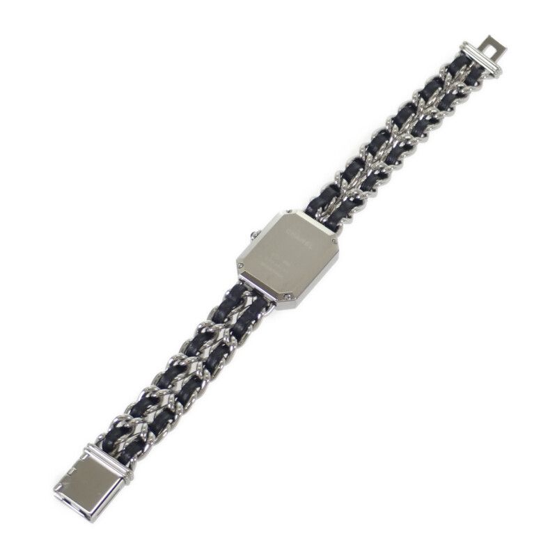 Chanel Premier Iconic Chain L Watch Stainless Steel Leather Quartz Black Dial — view 5