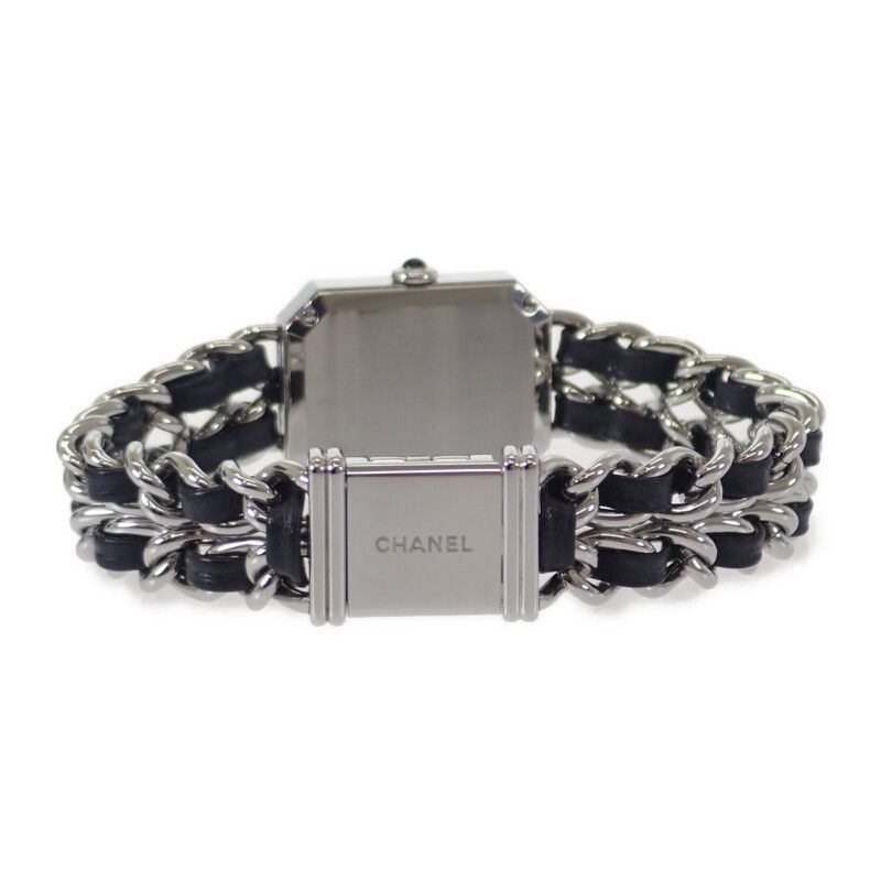 Chanel Premier Iconic Chain L Watch Stainless Steel Leather Quartz Black Dial — view 8