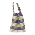 Prada Canapa Tote Border 2-Way Shoulder Bag Canvas Purple Green Gold — view 4