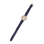 Hermes Ruban Lug Bezel Diamond Watch Yellow Gold Pink Navy Quartz White Dial — view 4