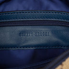 Gucci GG Canvas Snake Embroidery Crossbody Shoulder Bag Beige Navy — view 5