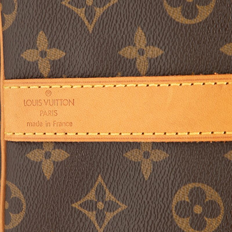 Louis Vuitton Monogram Keepall Bandouliere 55 Boston Bag 2-Way Brown Leather — view 6