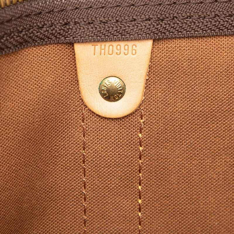 Louis Vuitton Monogram Keepall Bandouliere 55 Boston Bag 2-Way Brown Leather — view 5