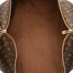 Louis Vuitton Monogram Keepall Bandouliere 55 Boston Bag 2-Way Brown Leather — view 4