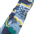 Hermes Twill Faubourg Rainbow Scarf Blue Multicolor Silk — view 2