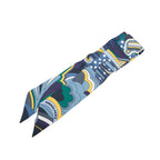 Hermes Twill Faubourg Rainbow Scarf Blue Multicolor Silk