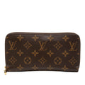 Louis Vuitton Monogram Zippy Wallet Zip Around Brown Fuchsia Leather