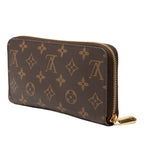 Louis Vuitton Monogram Zippy Wallet Zip Around Brown Fuchsia Leather — view 2
