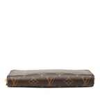 Louis Vuitton Monogram Zippy Wallet Zip Around Brown Fuchsia Leather — view 3