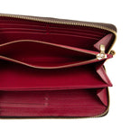 Louis Vuitton Monogram Zippy Wallet Zip Around Brown Fuchsia Leather — view 4