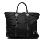 Prada 2-Way Shoulder Bag Black Nylon Leather