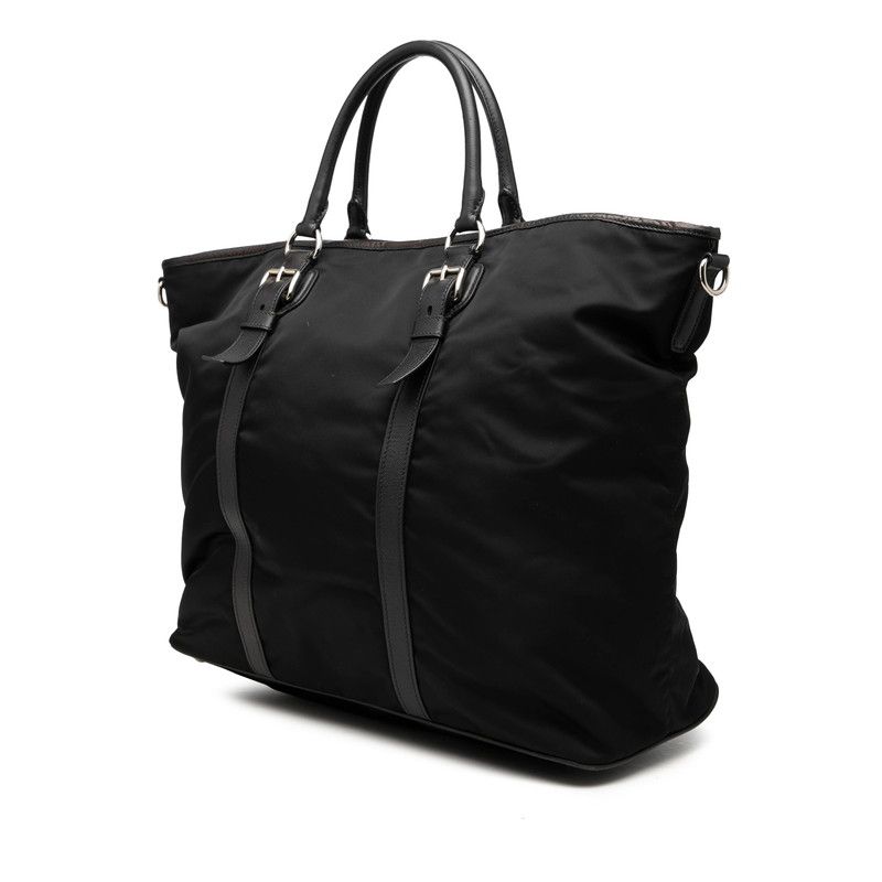 Prada 2-Way Shoulder Bag Black Nylon Leather — view 2