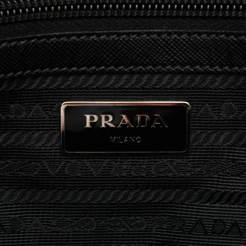 Prada 2-Way Shoulder Bag Black Nylon Leather — view 5