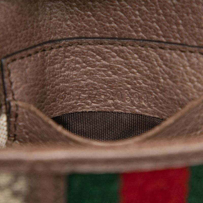 Gucci GG Supreme Ophidia Crossbody Shoulder Bag Beige Brown Leather — view 6
