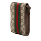 Gucci GG Supreme Ophidia Crossbody Shoulder Bag Beige Brown Leather — view 2