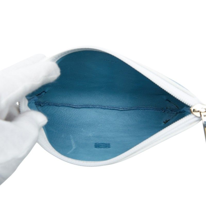 Loewe Anagram Pouch Blue Suede — view 6