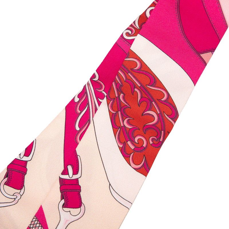 Hermes Twilly Festival Des Amazones Amazon Scarf Pink Silk — view 2