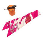 Hermes Twilly Festival Des Amazones Amazon Scarf Pink Silk — view 6
