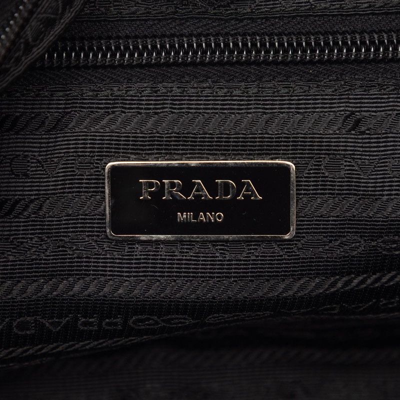 Prada Shoulder Bag Black Nylon Leather — view 5
